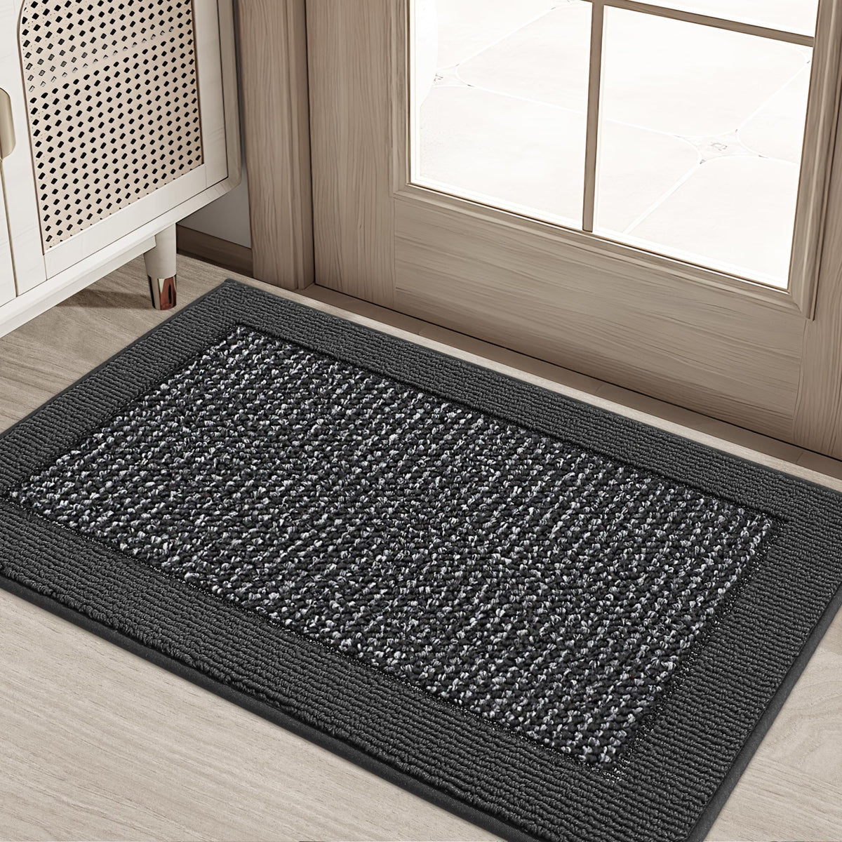BEQHAUSE Indoor Door Mat 20" x 32", Dirt Trapper Door Mats, Taupe