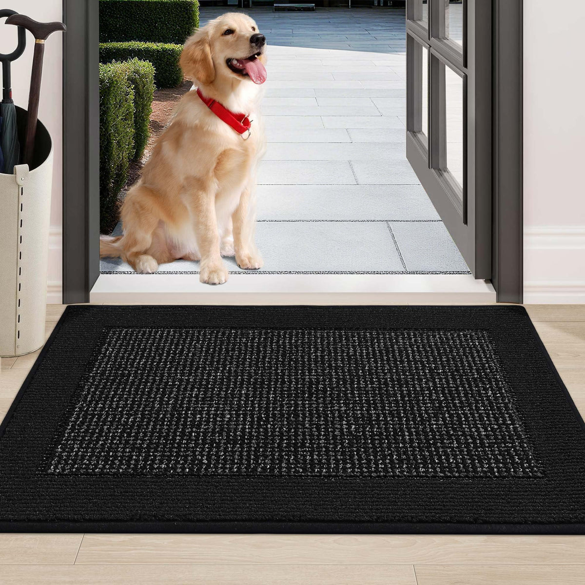 BEQHAUSE Indoor Door Mat 20" x 32", Dirt Trapper Door Mats, Taupe