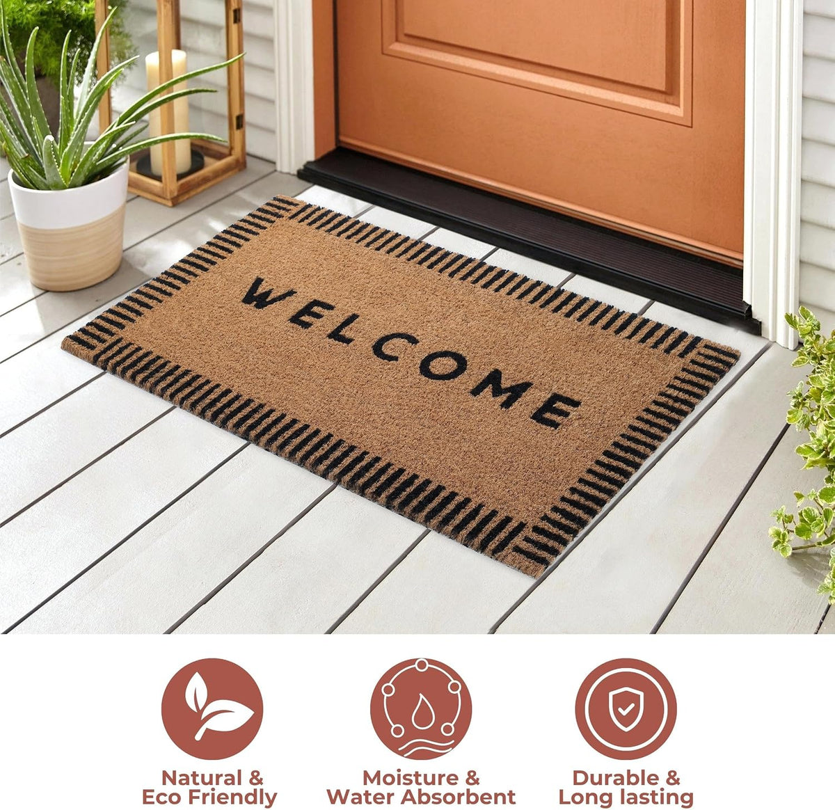 Folkulture Door Mat, Welcome Mat, Welcome Matt Outdoor Doormats - 16" x 28"