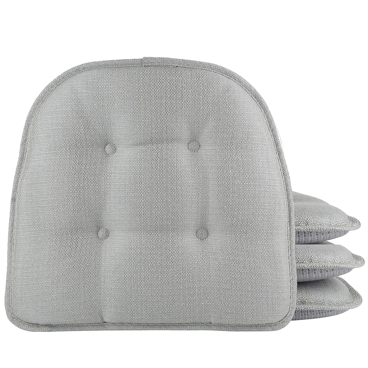 Non-Slip Chair Cushions, Assembled in USA, U-Shaped Skid-Proof Seat Pads for Dining Room, Kitchen, Office, 15"x16"