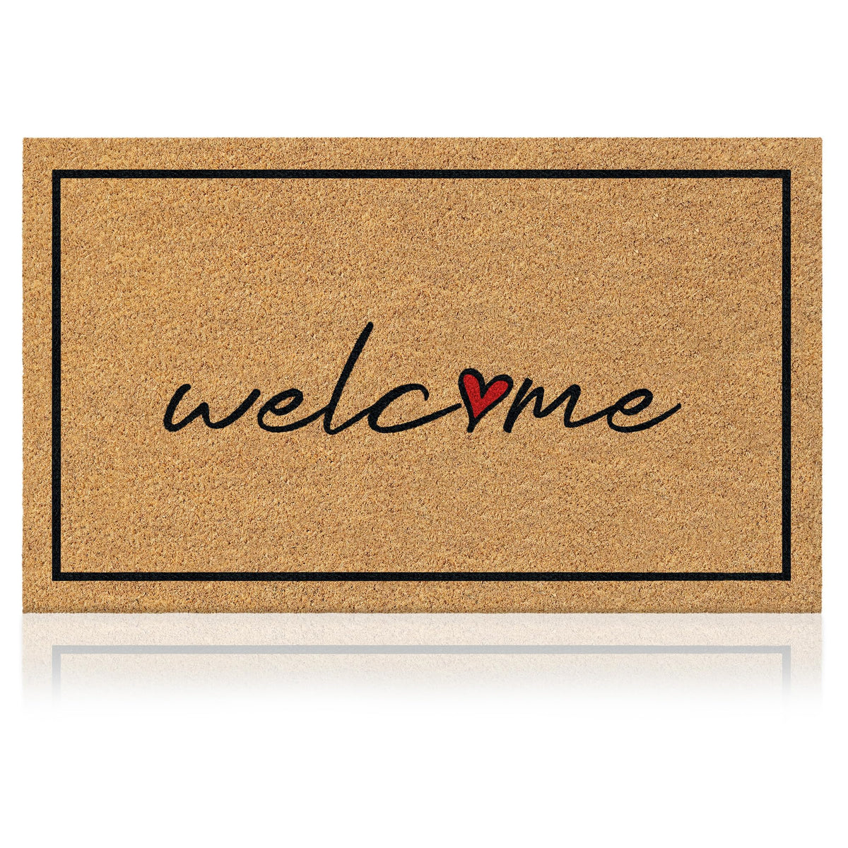 Coir Welcome Mat, Non-Slip, Colorful Birds, 17 x 29 in