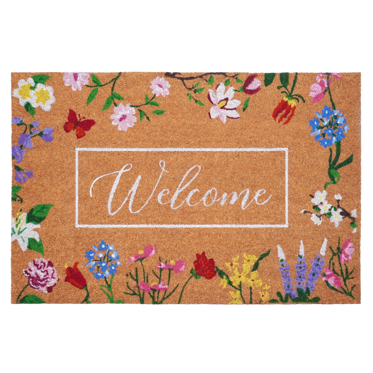 Calloway Mills AZ105992436 Floral Hello Doormat, 24" x 36", Multicolor
