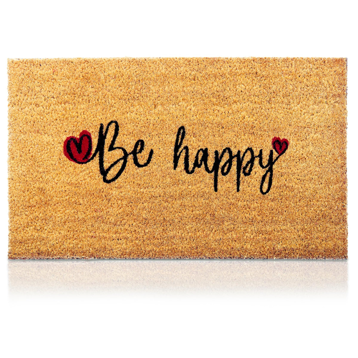 Coir Welcome Mat, Non-Slip, Hi-Bye Cat, 17 x 29 in