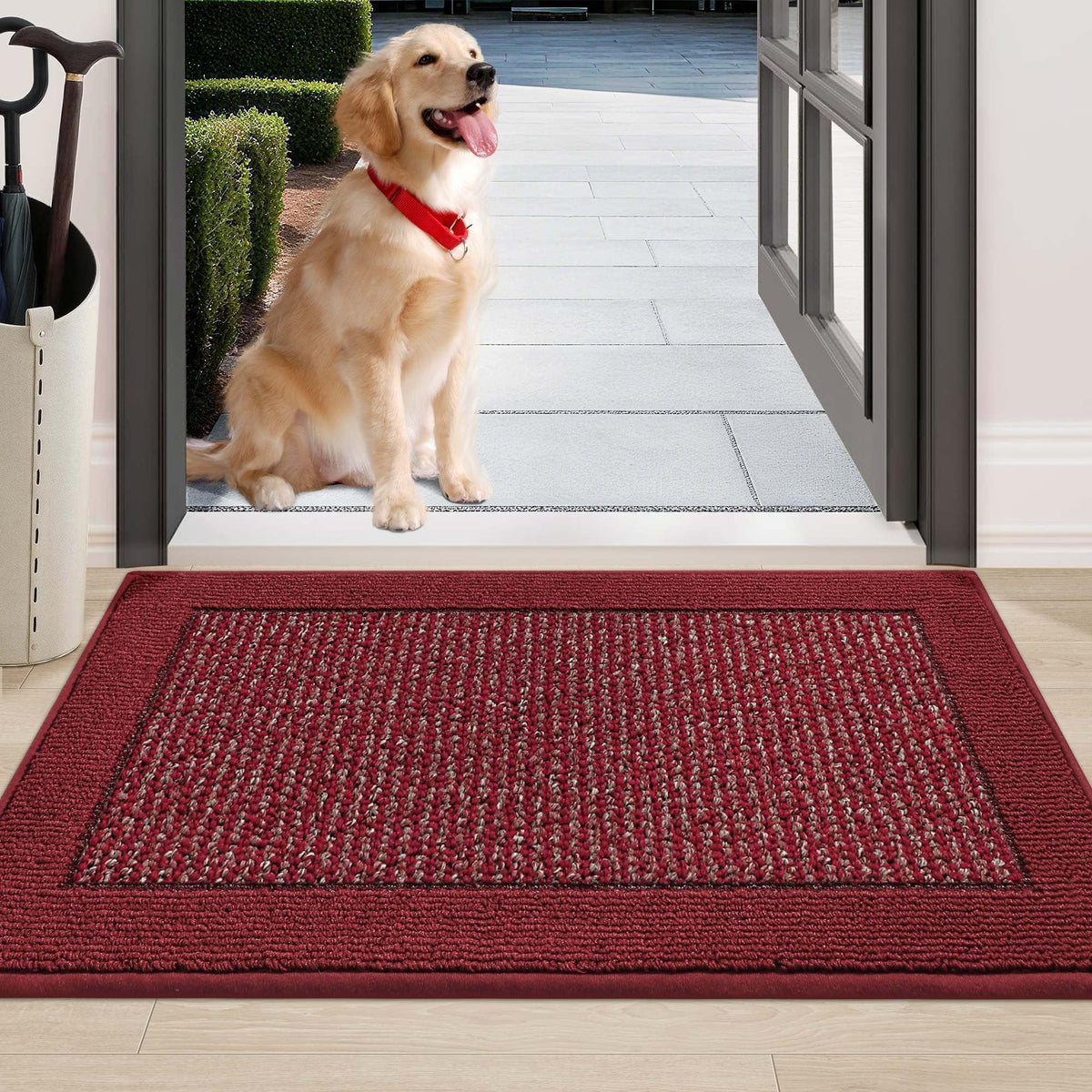 BEQHAUSE Indoor Door Mat 20" x 32", Dirt Trapper Door Mats, Taupe