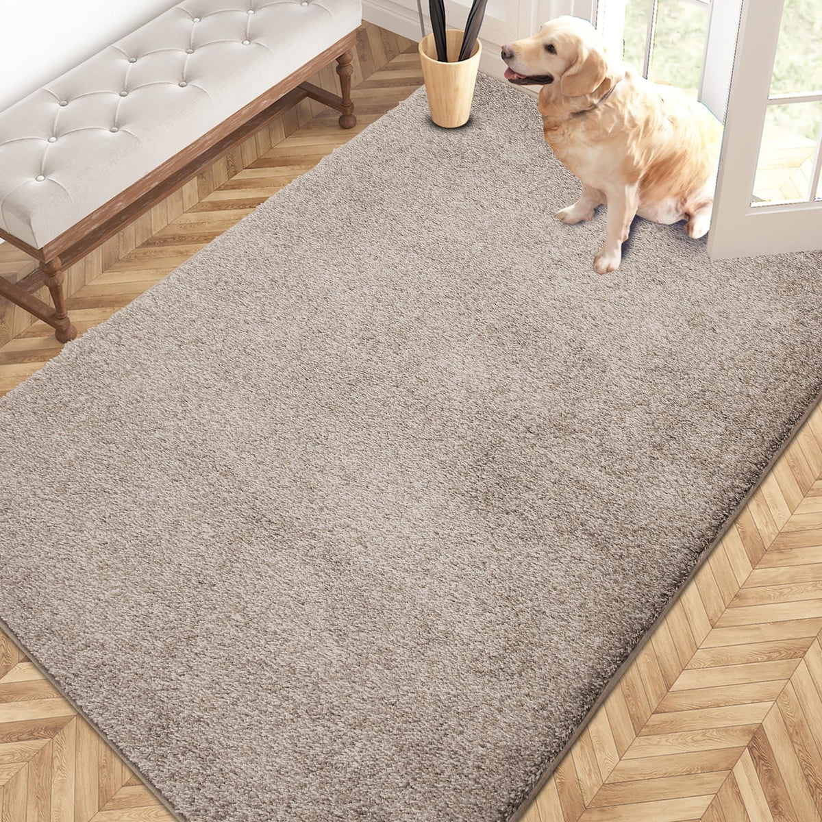 PURRUGS Dirt Trapping Indoor Door Mat, 24" x 35.5", Charcoal