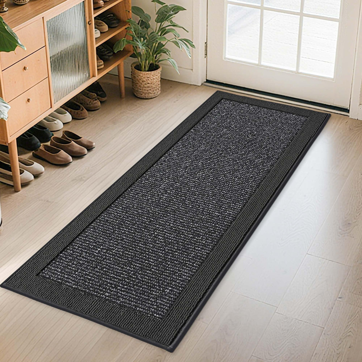 BEQHAUSE Indoor Door Mat 20" x 32", Dirt Trapper Door Mats, Taupe