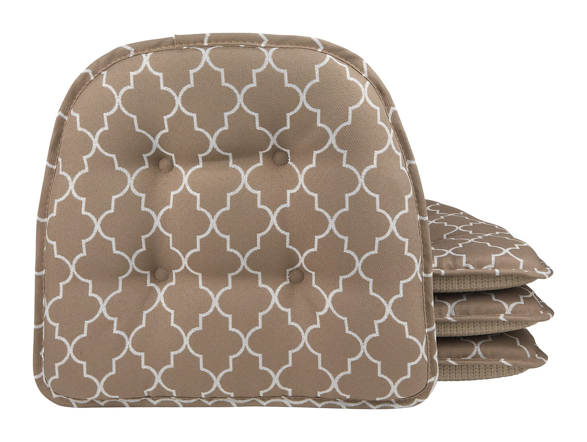 Non-Slip Chair Cushions, Assembled in USA, U-Shaped Skid-Proof Seat Pads for Dining Room, Kitchen, Office, 15"x16"
