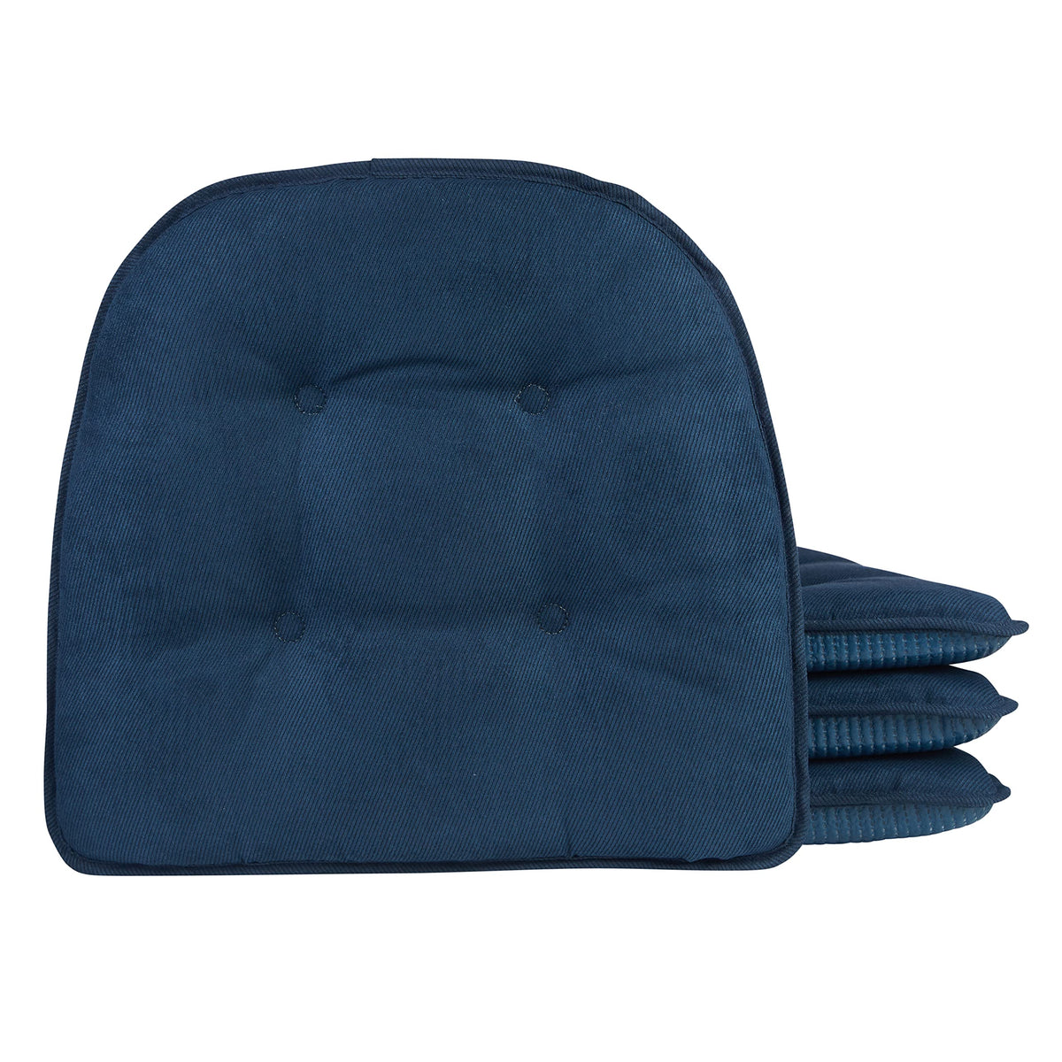 Non-Slip Chair Cushions, Assembled in USA, U-Shaped Skid-Proof Seat Pads for Dining Room, Kitchen, Office, 15"x16"