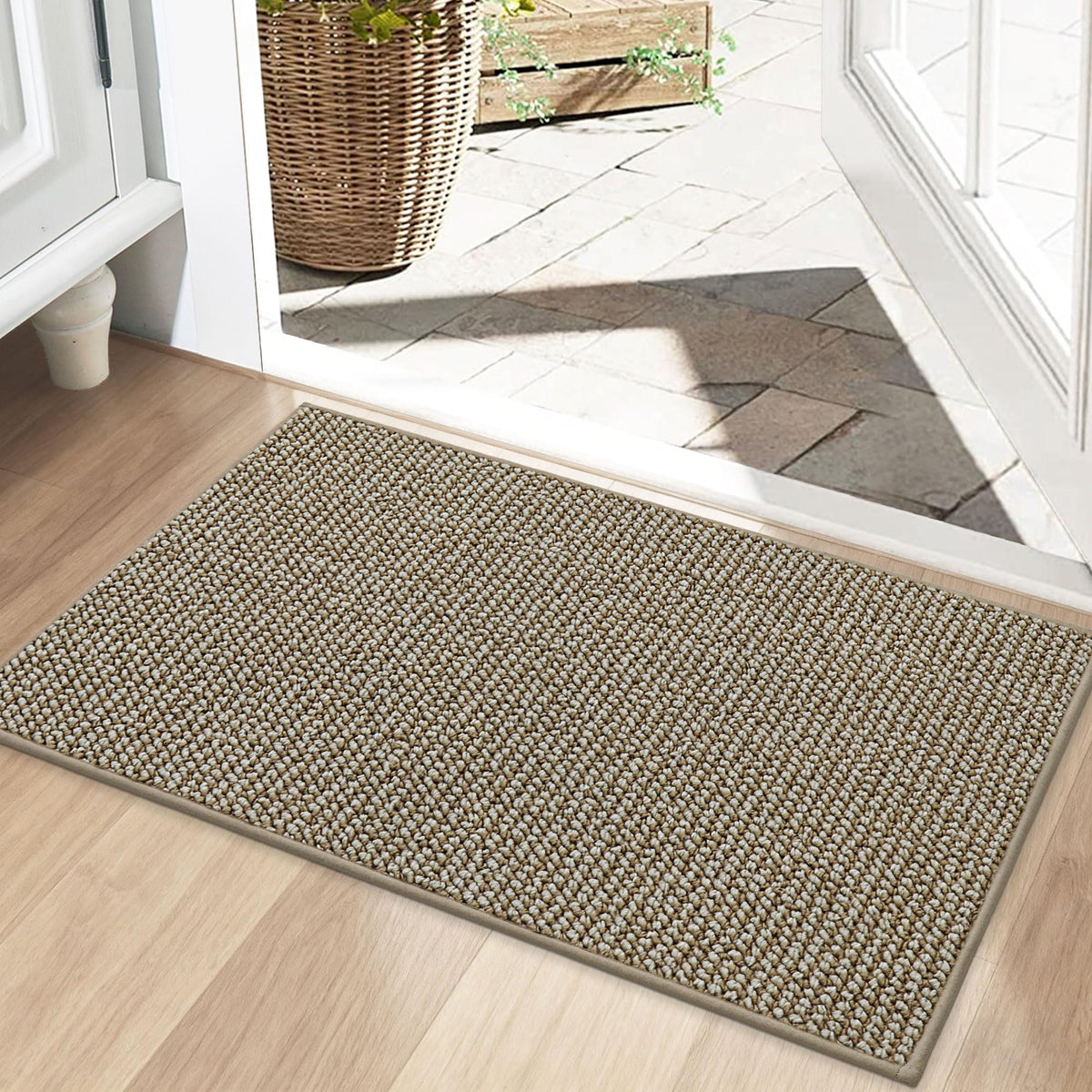 BEQHAUSE Dirt Trapper Door Mat 20" x 32", Non-Slip Washable Doormats, Blue