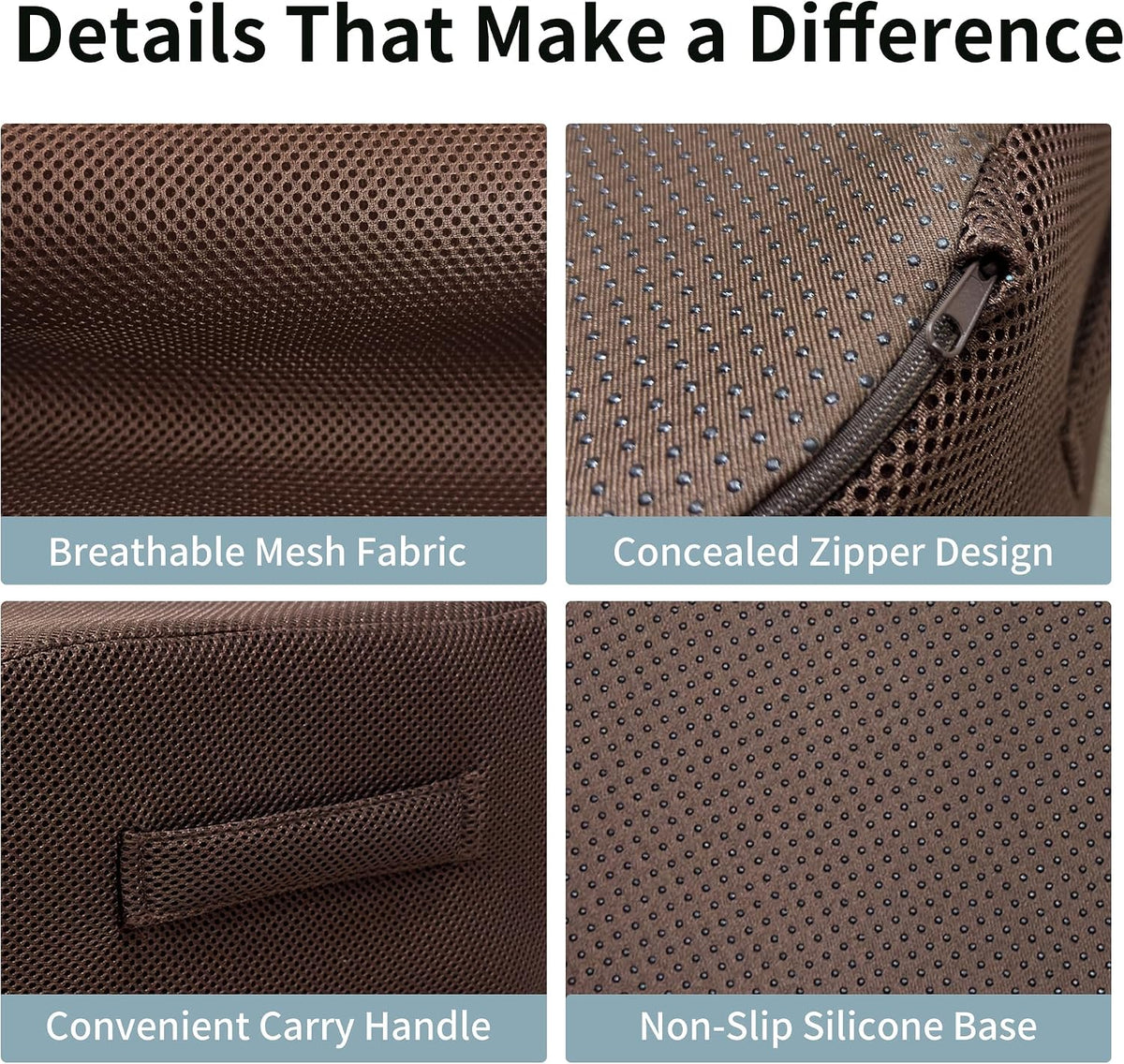6" Extra Thick Memory Foam Office Chair Cushion – 2-Layer Booster Seat for Back & Tailbone Pain Relief, 18 x 16 x 6in Non-Slip Cushion with Carry Handle for Wheelchair, Car, and Airplane