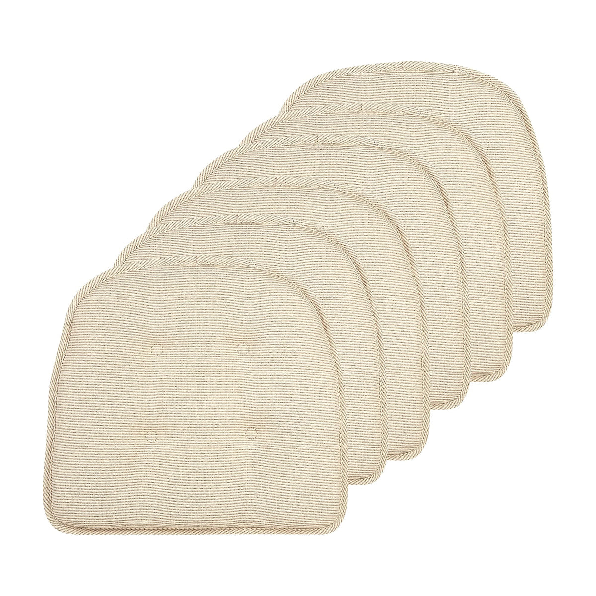 Non-Slip Chair Cushions, Assembled in USA, U-Shaped Skid-Proof Seat Pads for Dining Room, Kitchen, Office, 15"x16"