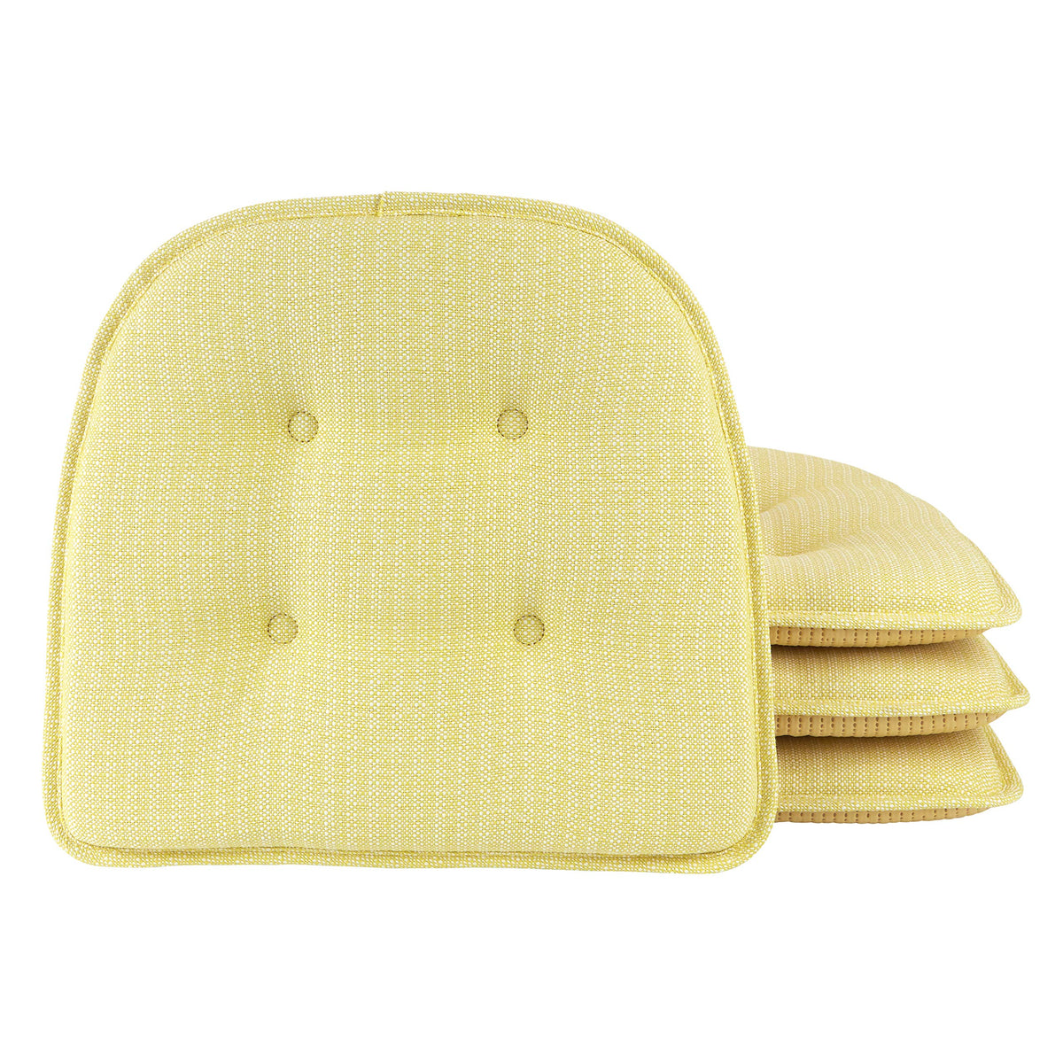 Non-Slip Chair Cushions, Assembled in USA, U-Shaped Skid-Proof Seat Pads for Dining Room, Kitchen, Office, 15"x16"
