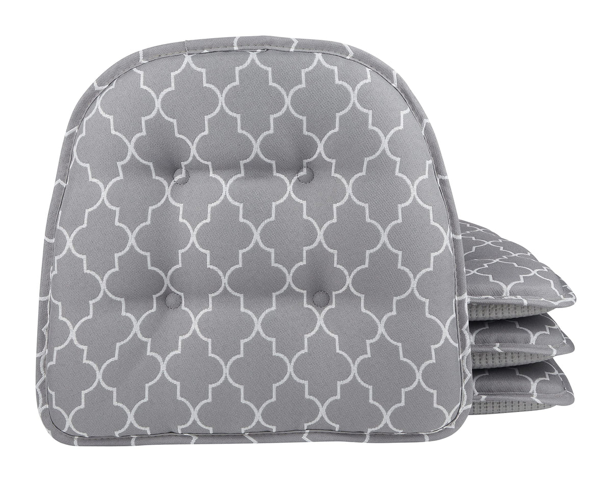 Non-Slip Chair Cushions, Assembled in USA, U-Shaped Skid-Proof Seat Pads for Dining Room, Kitchen, Office, 15"x16"