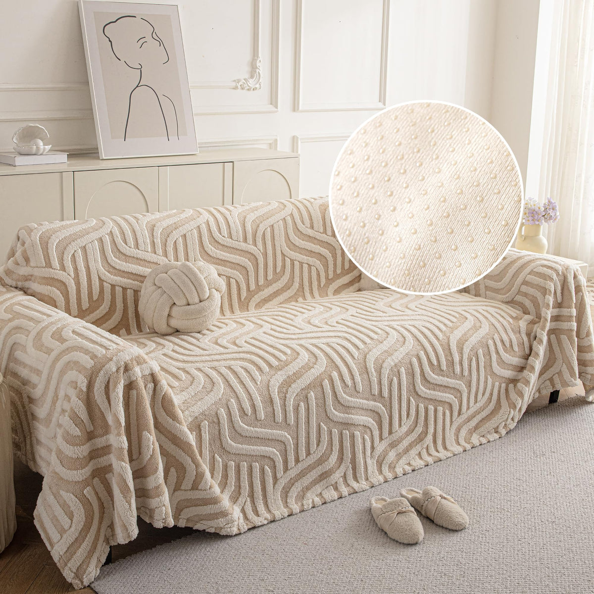 Couch Covers for Dogs, Sofa Covers for 3 Cushion Couch Washable