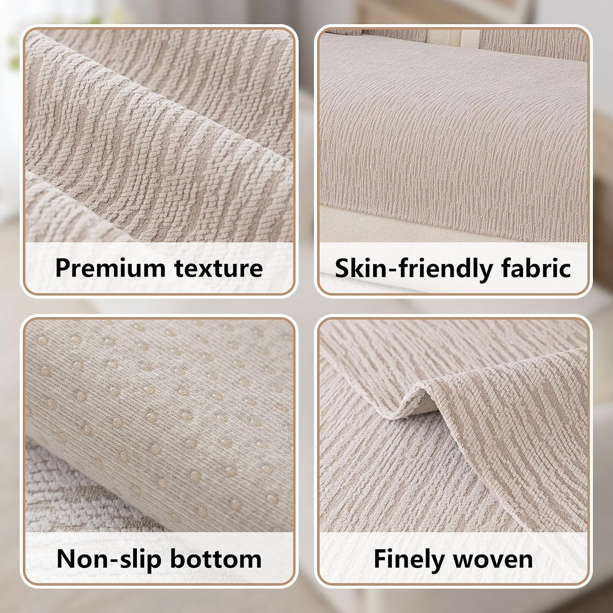 Waterproof Couch Cover for Dogs,Nonslip Sofa Cover for L Shaped Sofa,Washable Furniture Protector Pet Friendly(Coffee,36"x82")