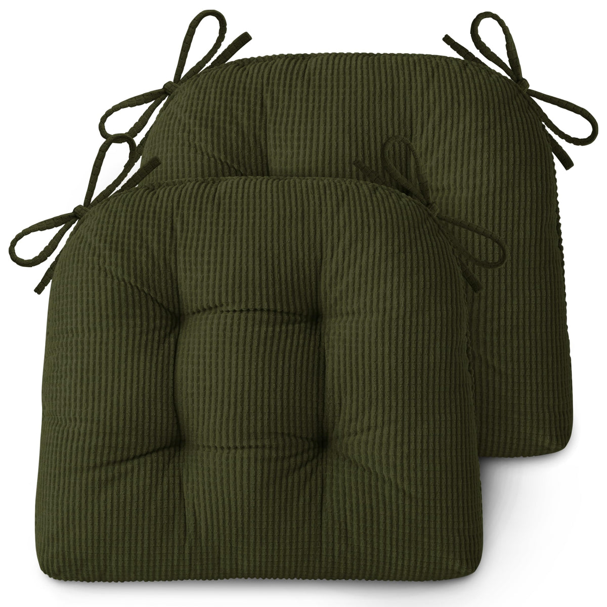 AddGrace Dining Chair Cushions Set of 4 Non-Slip 18"x16"x3" Grey