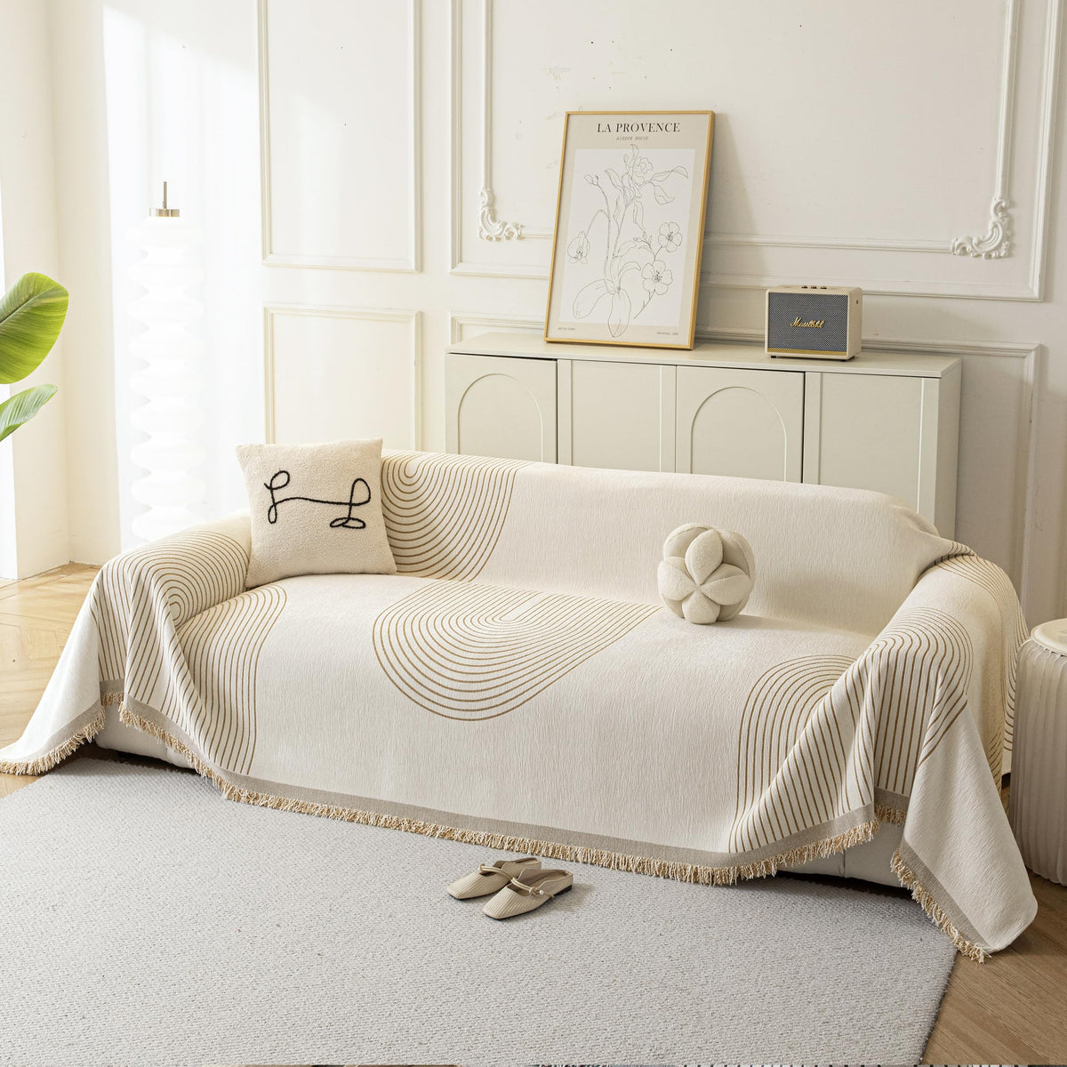 Couch Cover for Sofa, Boho Sofa Covers Washable 3 Cushion for Dogs