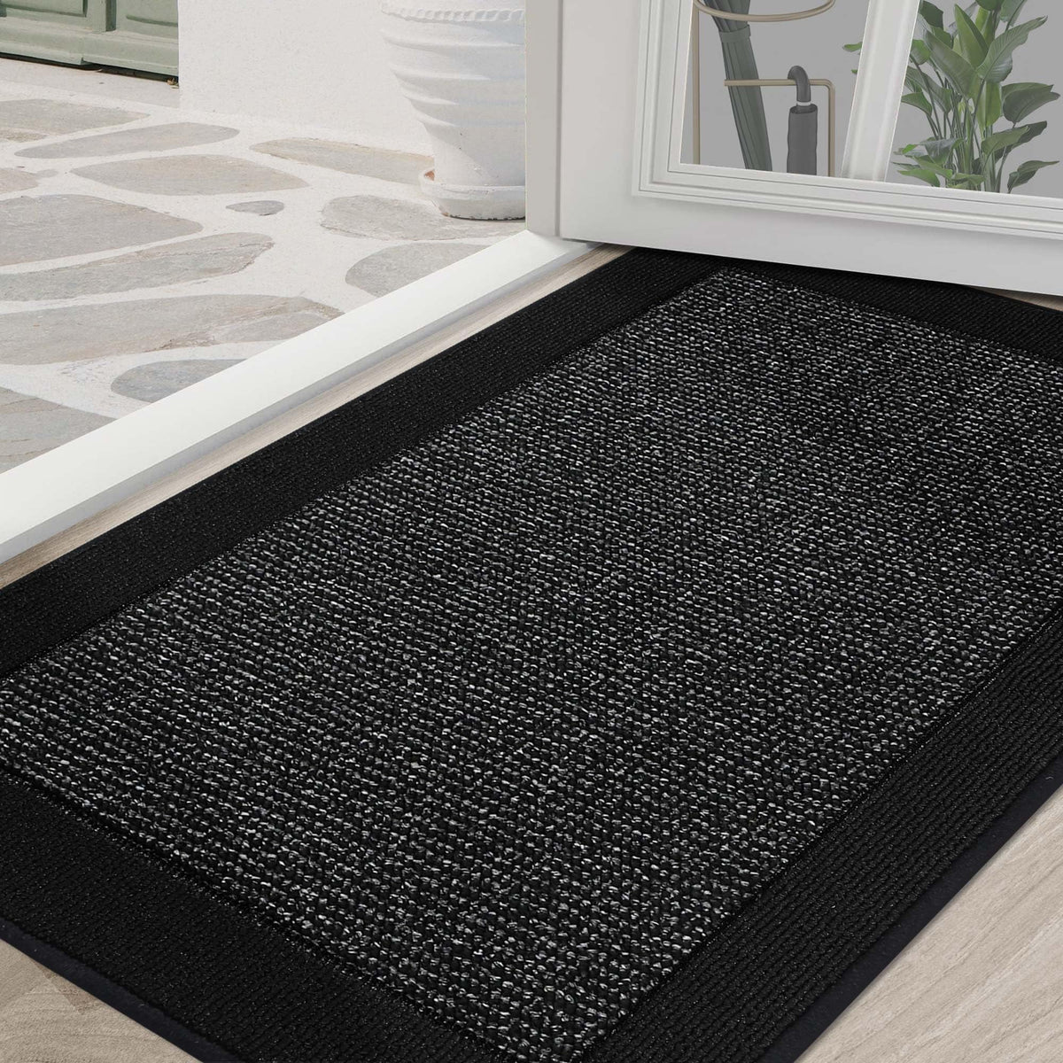BEQHAUSE Indoor Door Mat 20" x 32", Dirt Trapper Door Mats, Taupe