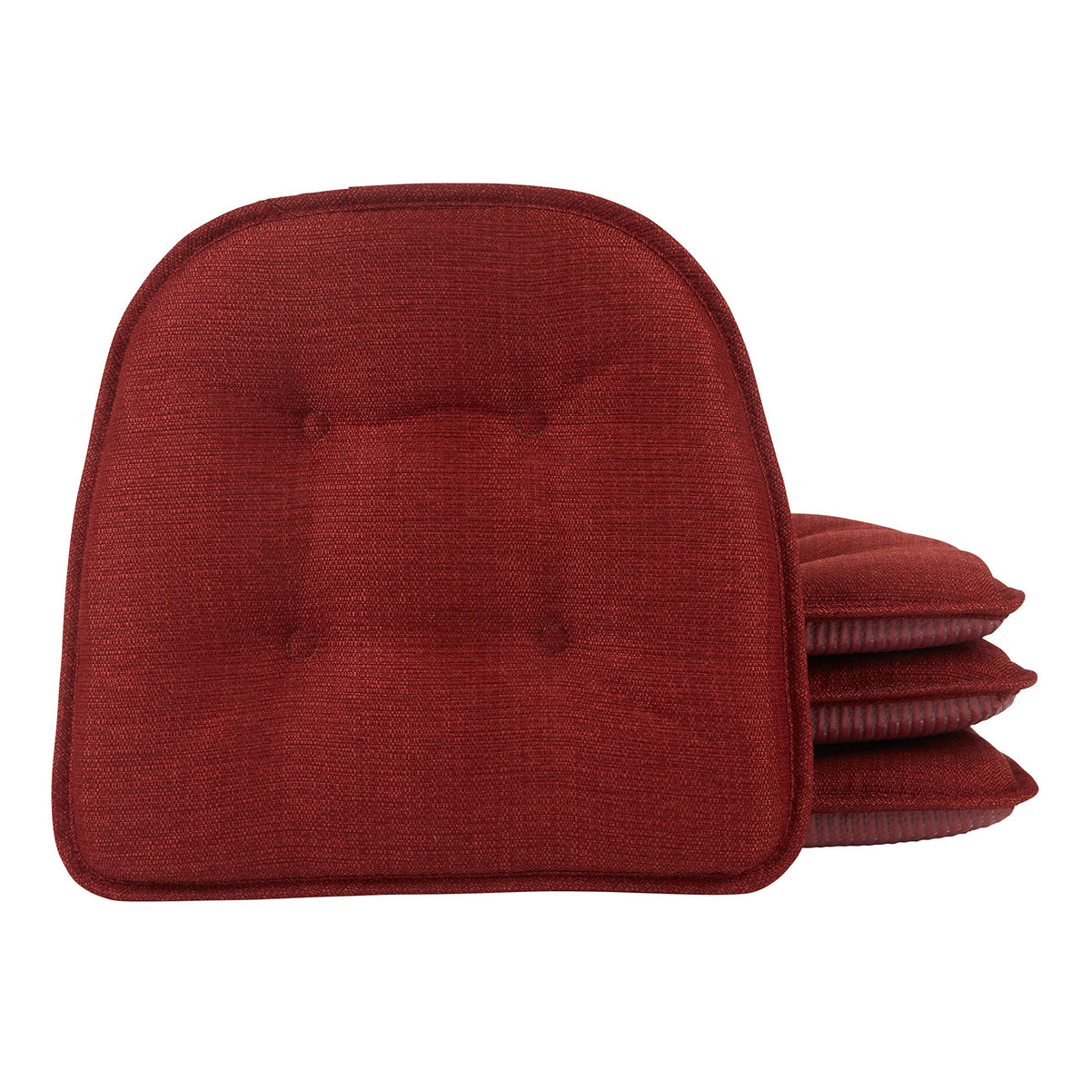 Non-Slip Chair Cushions, Assembled in USA, U-Shaped Skid-Proof Seat Pads for Dining Room, Kitchen, Office, 15"x16"