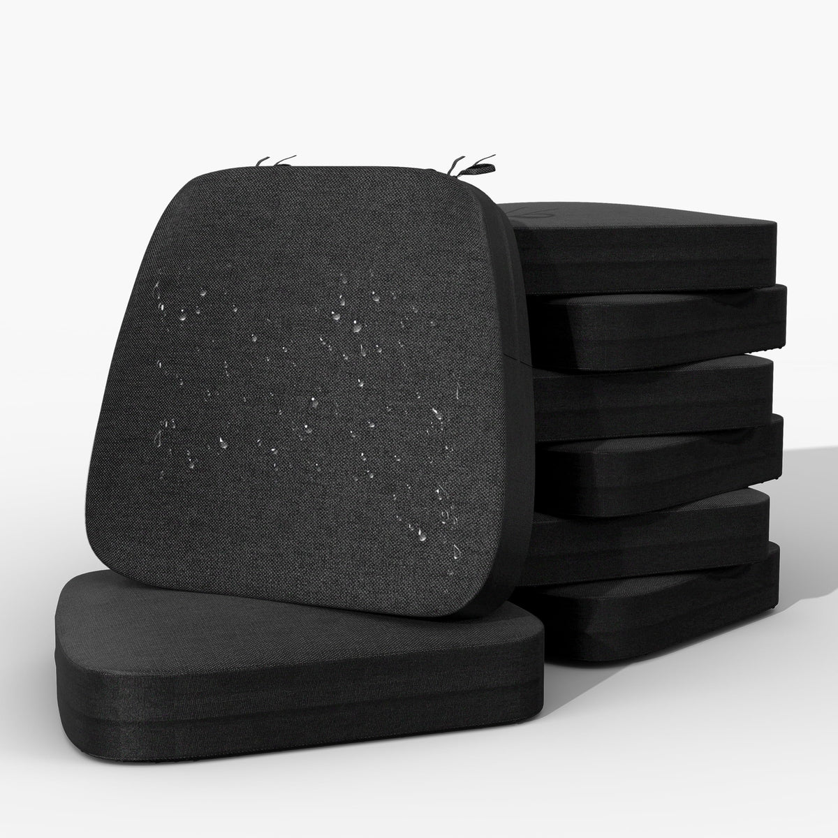 17'' x 16'' x 2.5"Thick Chair Cushions for Dining Chairs, 6 Pack WaterProof Easy Clean Kitchen Chair Pads with Ties and Non-Slip Backing - 30D High Elastic Foam Soft Kitchen Chair Cushions