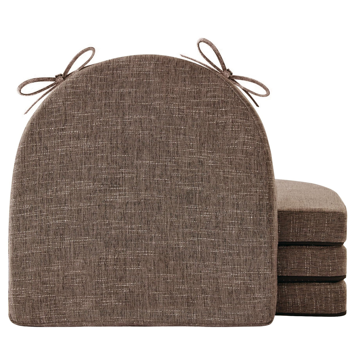 IPYNBAP Chair Cushions for Dining Chairs, Kitchen Chair Cushions, 16'' x 16'' x 2'', Non Slip Indoor Seat Cushions, Chair Pads for Dining Chairs with Ties & Removable Cover, Set of 4, Navy