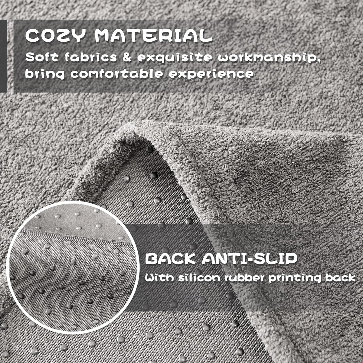 MYSKY HOME Couch Covers for Dogs, Non-Slip Sofa Slipcover, 91"x134", Grey