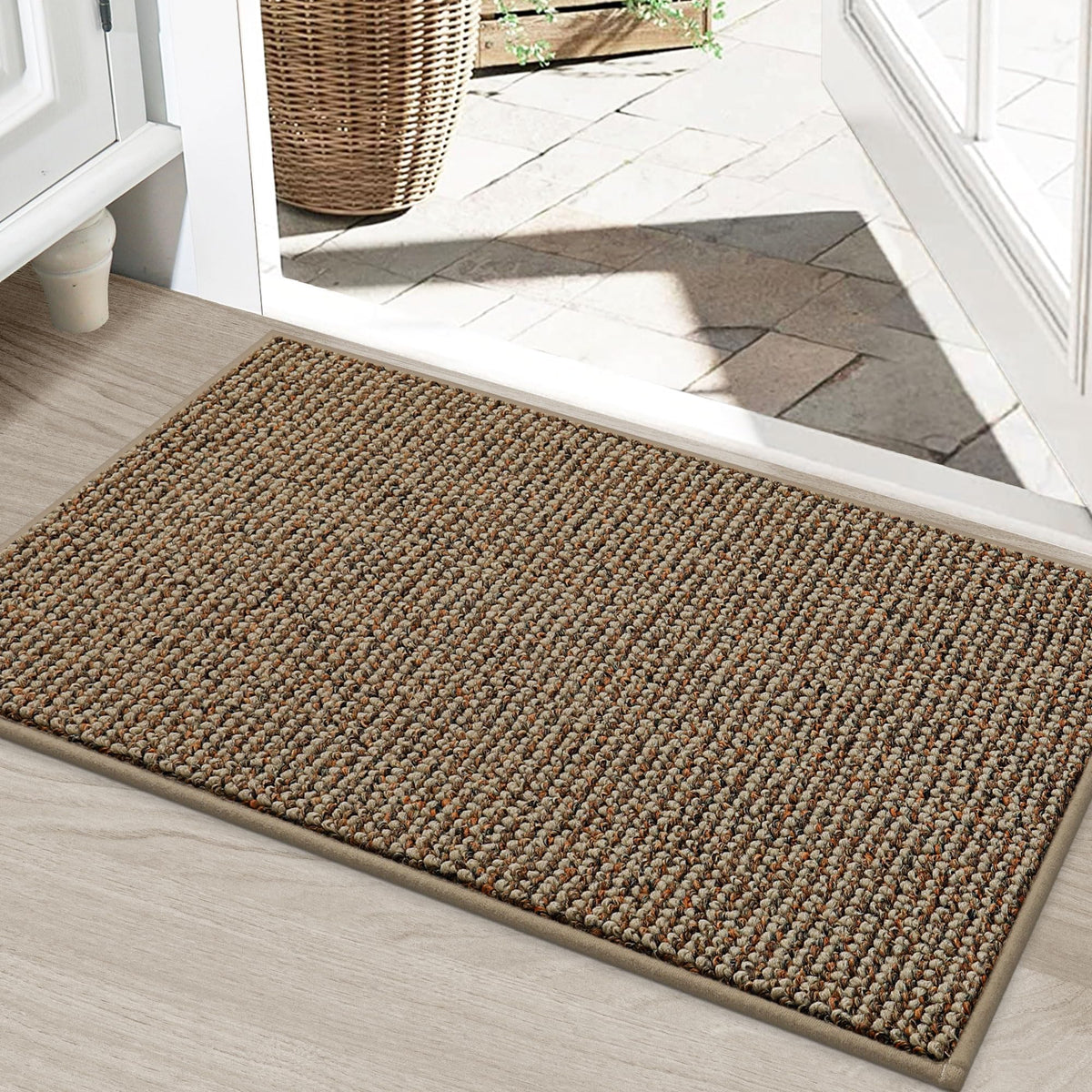 BEQHAUSE Dirt Trapper Door Mat 20" x 32", Non-Slip Washable Doormats, Blue