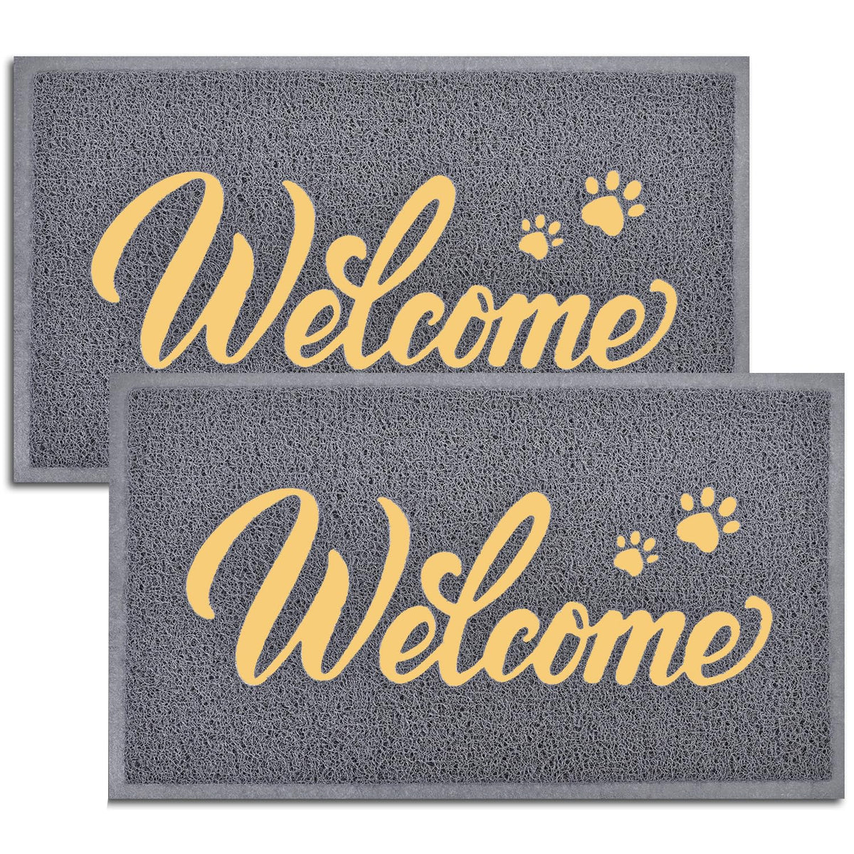 T.HENV Welcome Mat Outdoor, 30x17.5 Waterproof All-Season Front Door Mat Outside Entrance, All-Weather Quick Drying, Low Profile Doormat Indoor, Patio Porch Entryway Mats, Black-White