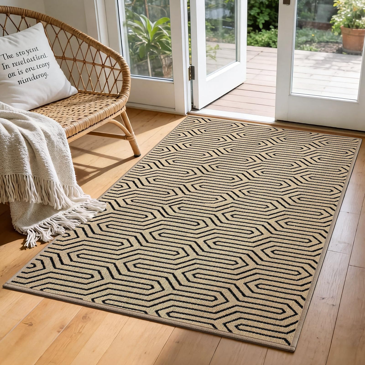 Front Door Mat Indoor Outside Entrance Non-Slip Mats Brown 17"x30"
