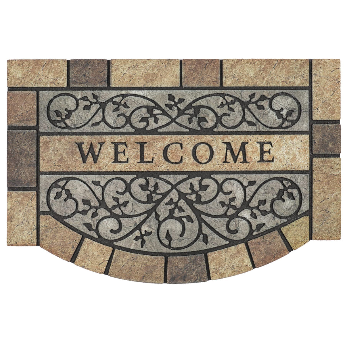 Thick Welcome Mats Outdoor, 24 * 36" Large Front Door Mat Entrance, Durable Welcome Mat for Front Door, Heavy Duty No Slip Rubber Outdoor Mats for Home Entrance