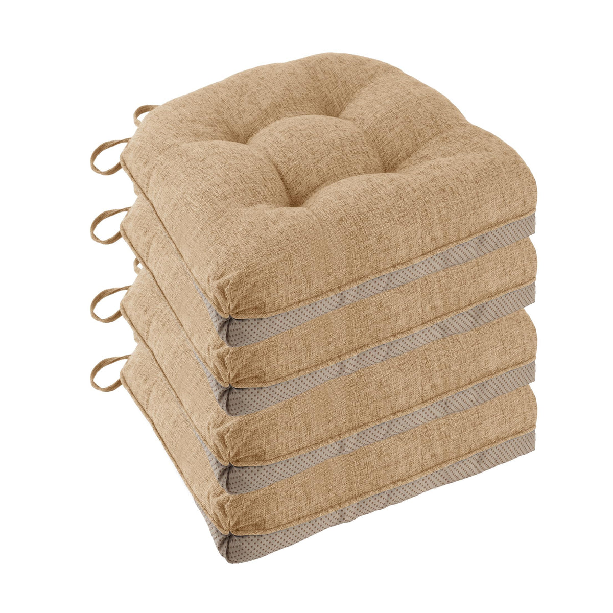 Chair Cushions for Dining Chairs Set of 4, 18"x18"x3", Coffee