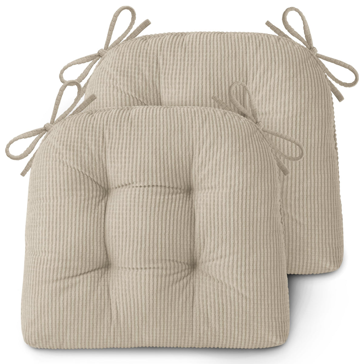 AddGrace Dining Chair Cushions Set of 4 Non-Slip 18"x16"x3" Grey