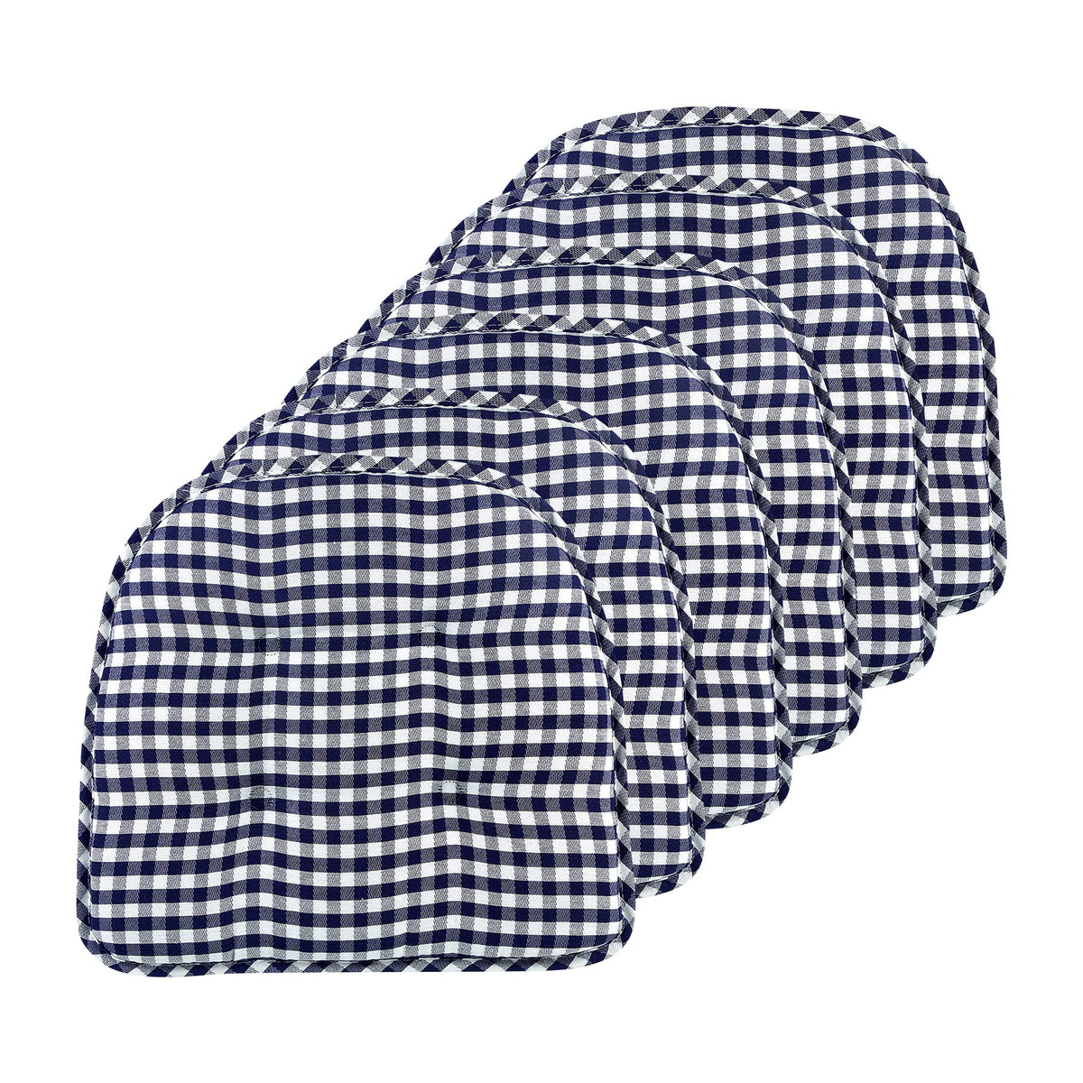 Non-Slip Chair Cushions, Assembled in USA, U-Shaped Skid-Proof Seat Pads for Dining Room, Kitchen, Office, 15"x16"