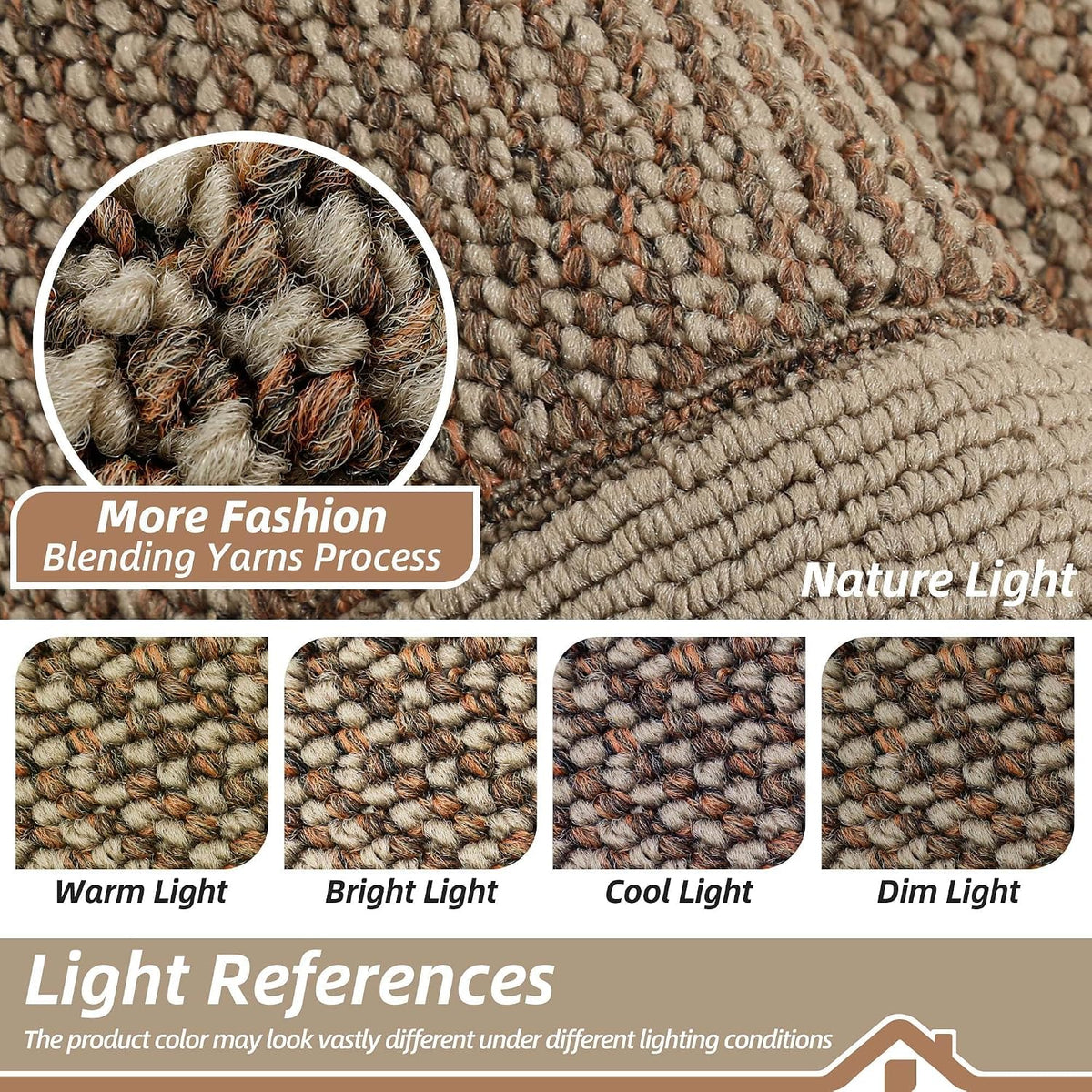 BEQHAUSE Indoor Door Mat 20" x 32", Dirt Trapper Door Mats, Taupe