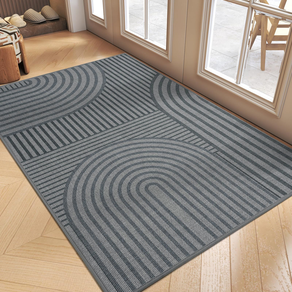 Door Mat Indoor Entrance Front Entry Mats,17''x30'',Brown