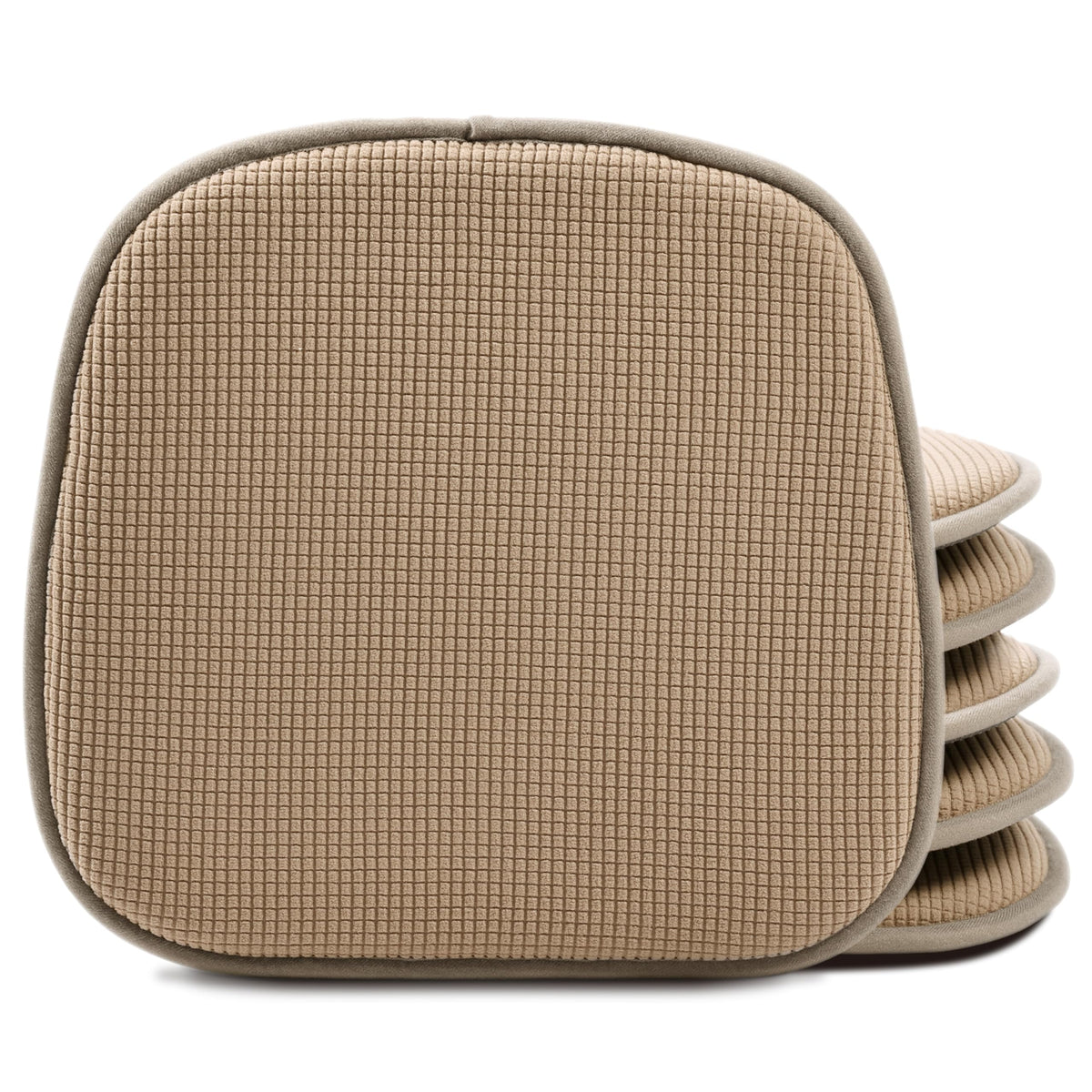 Shinnwa Kitchen Seat Cushions Set of 4, Non Slip Dining Chair Cushions, U-Shaped Indoor Chair Pads, 4 Pack, 15 x 16 Inches, Brown