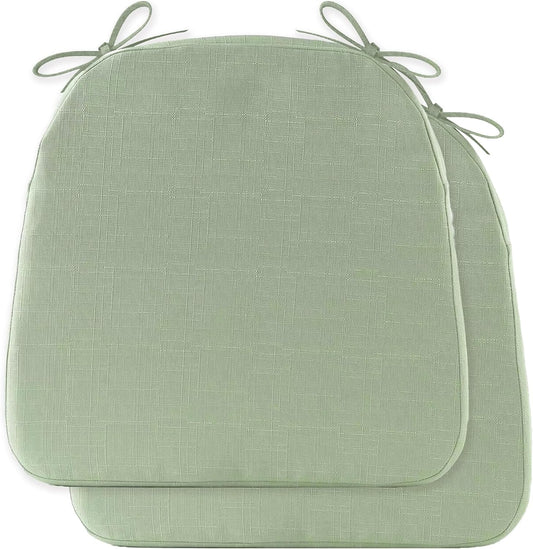 Battilo Chair Cushions for Dining Chairs, 16"x16"x2", Set of 2, Sage Green