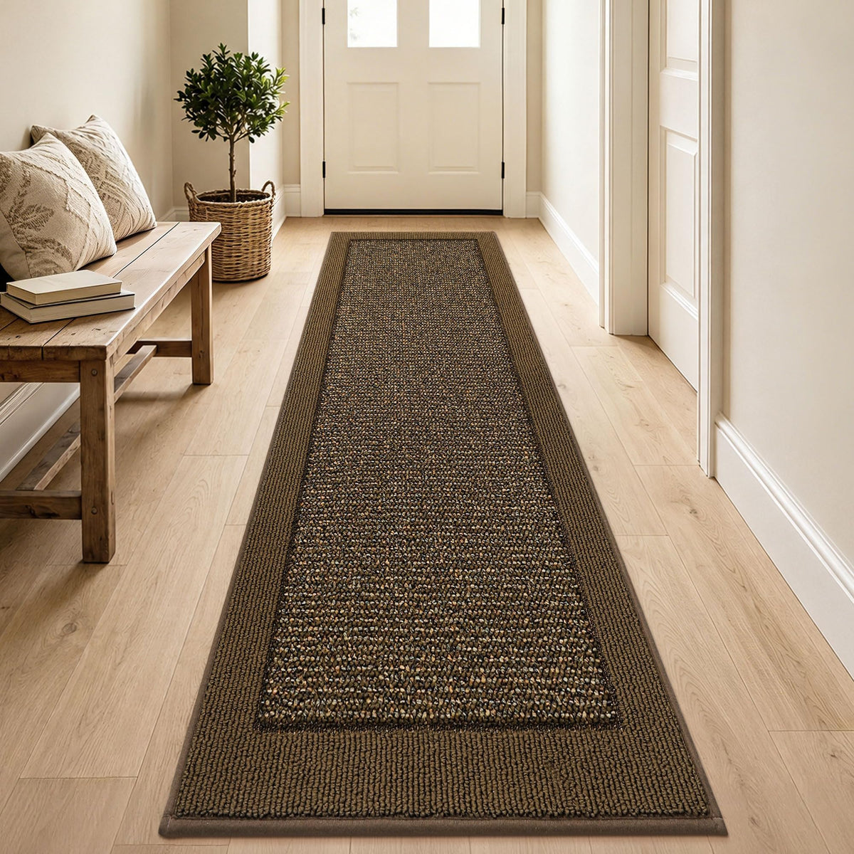 BEQHAUSE Indoor Door Mat 20" x 32", Dirt Trapper Door Mats, Taupe