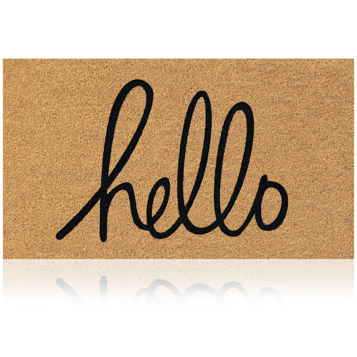 Coir Welcome Mat, Non-Slip, Welcome Classic 4, 17x29 in