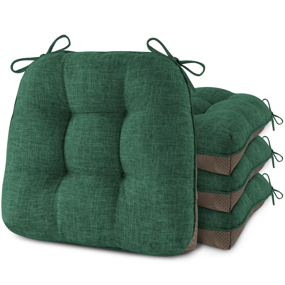 4 Pack Chair Cushions for Dining Chairs 16" x 16" x 3" Red