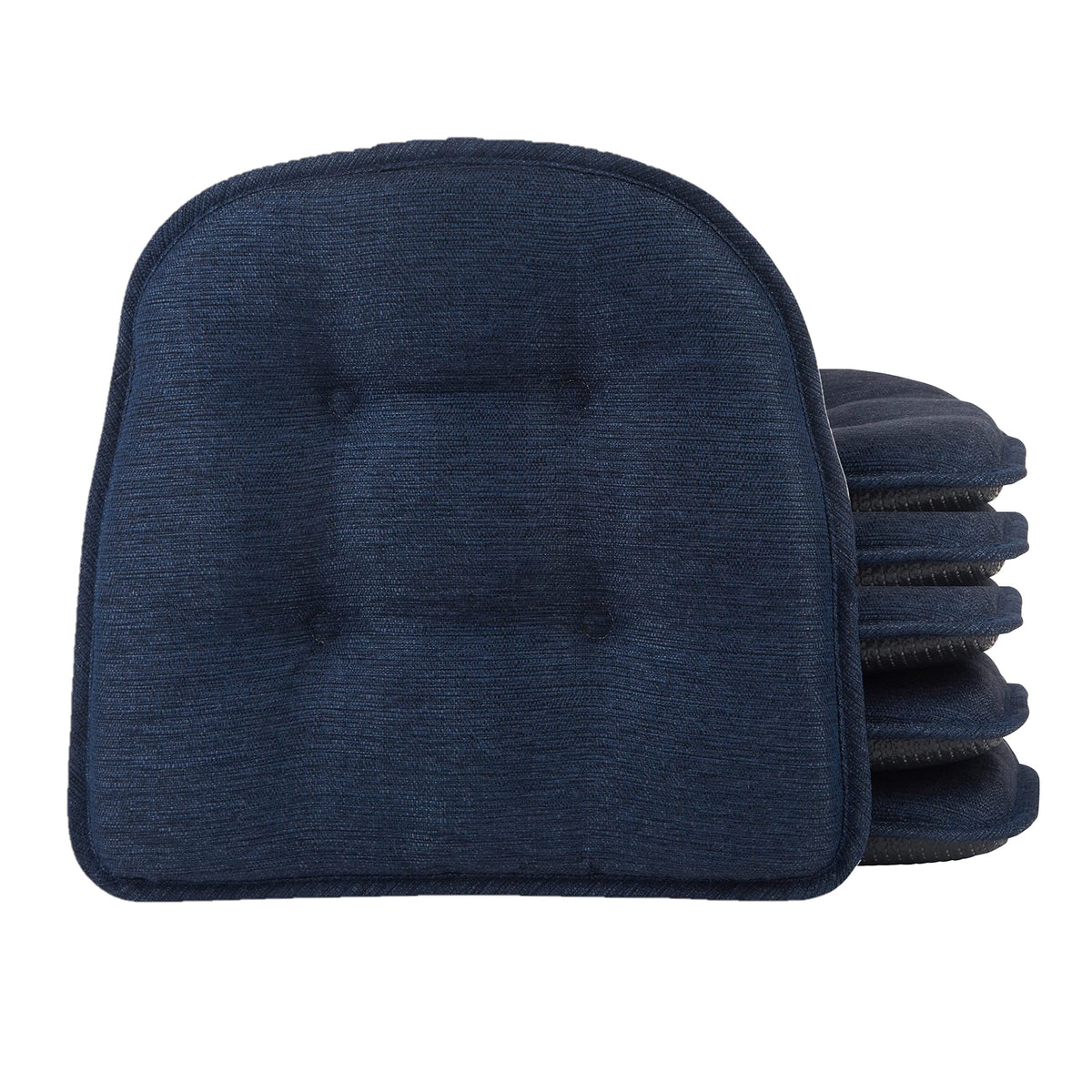 Non-Slip Chair Cushions, Assembled in USA, U-Shaped Skid-Proof Seat Pads for Dining Room, Kitchen, Office, 15"x16"