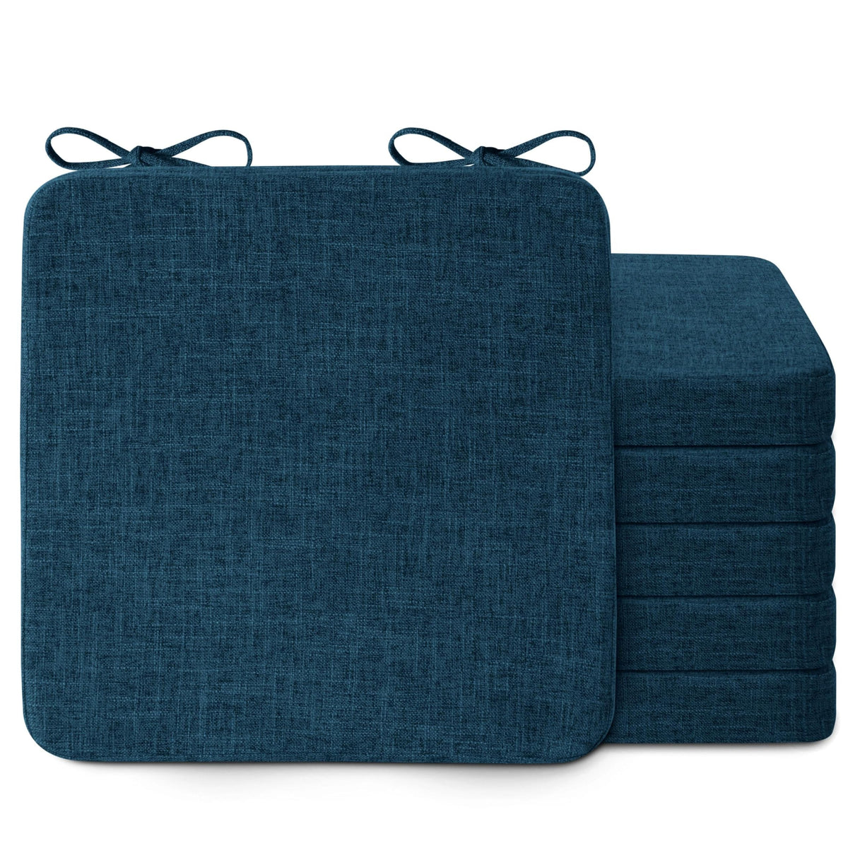 AddGrace Square Chair Cushions for Dining Chairs 16x16x2inch (4, Dark Grey)