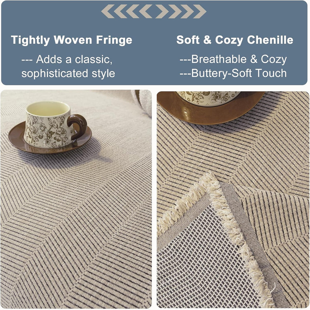 2 Pieces, Couch Cover for Sectional L Shaped, Chevron, White