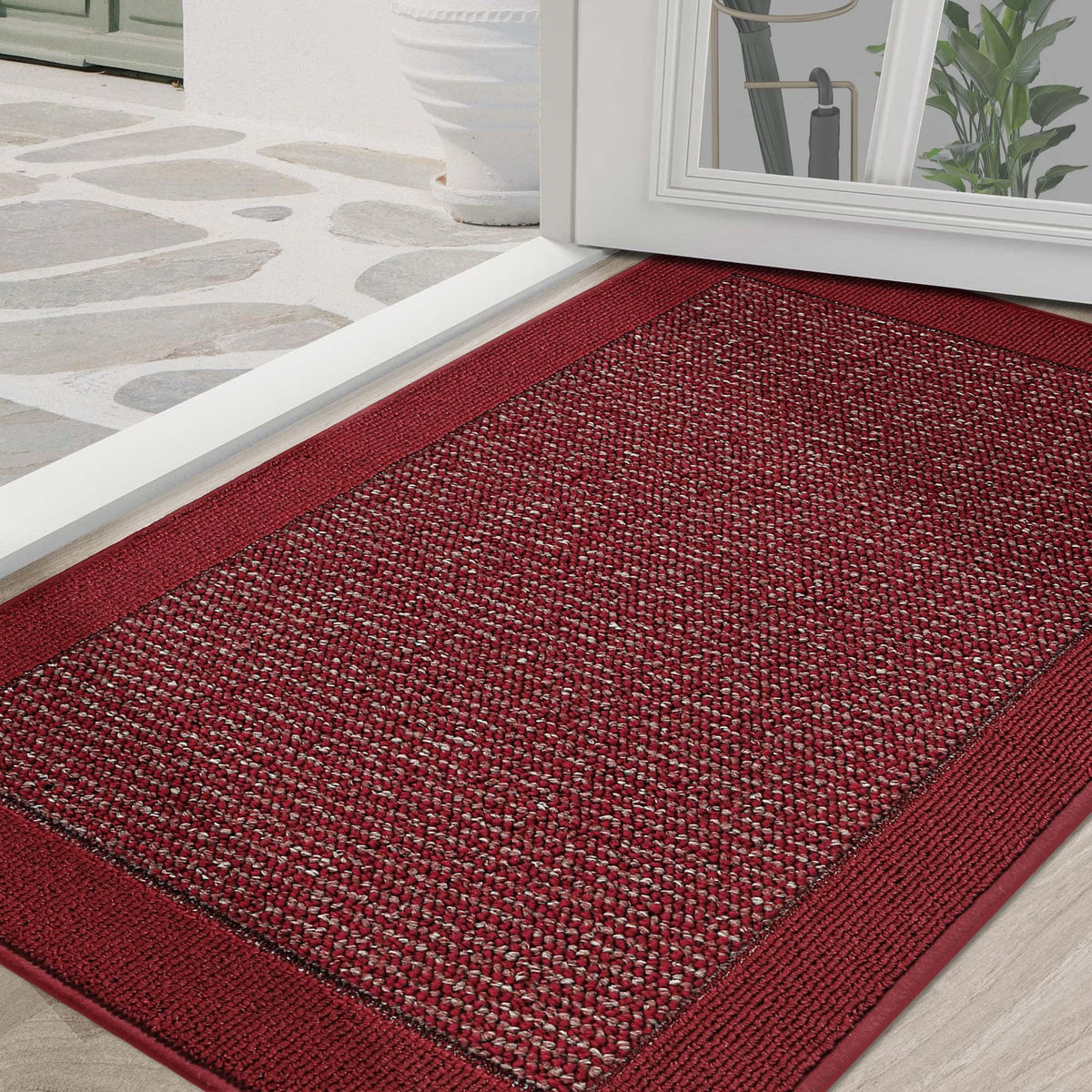 BEQHAUSE Indoor Door Mat 20" x 32", Dirt Trapper Door Mats, Taupe