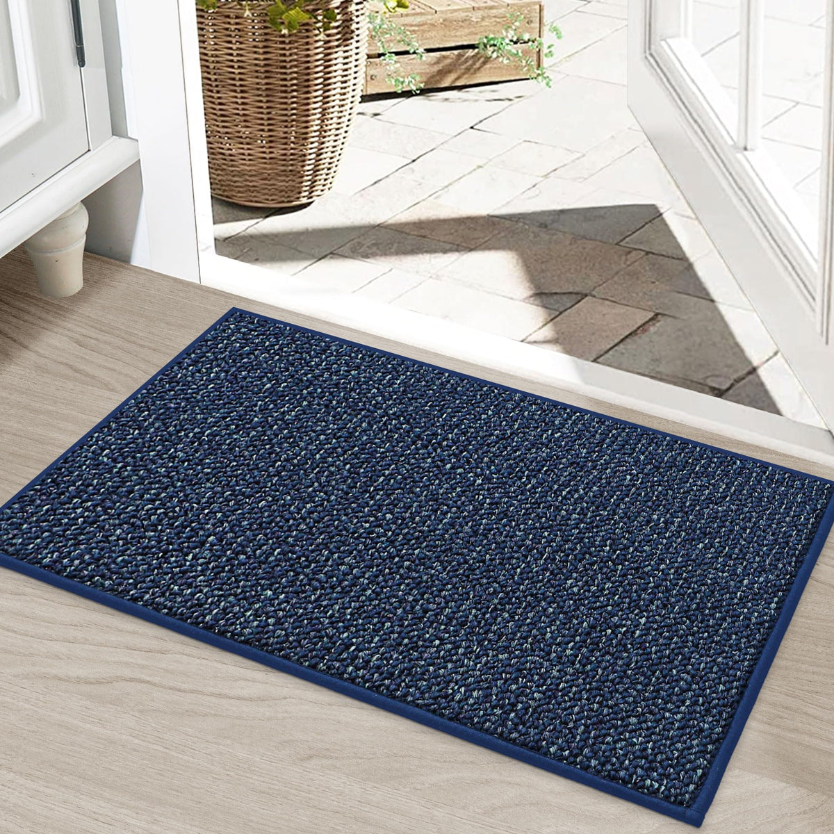 BEQHAUSE Dirt Trapper Door Mat 32" x 48", Non-Slip Washable Doormats, Beige