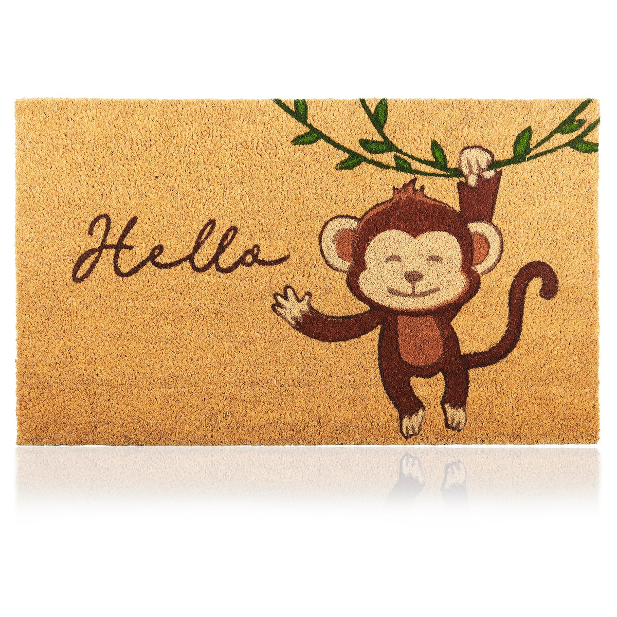 Coir Welcome Mat, Non-Slip, Colorful Birds, 17 x 29 in