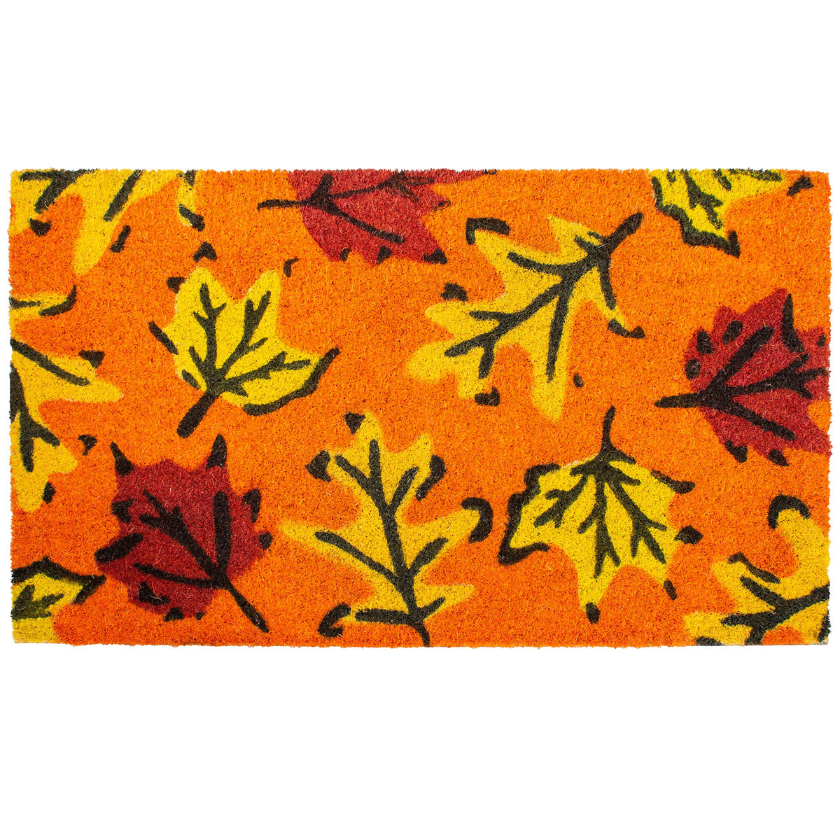 Calloway Mills 121981729 Nature's Bounty Outdoor Coir Doormat, Non Slip Vinyl Backing,Fall Front Door Mat,17" x 29", Multicolor