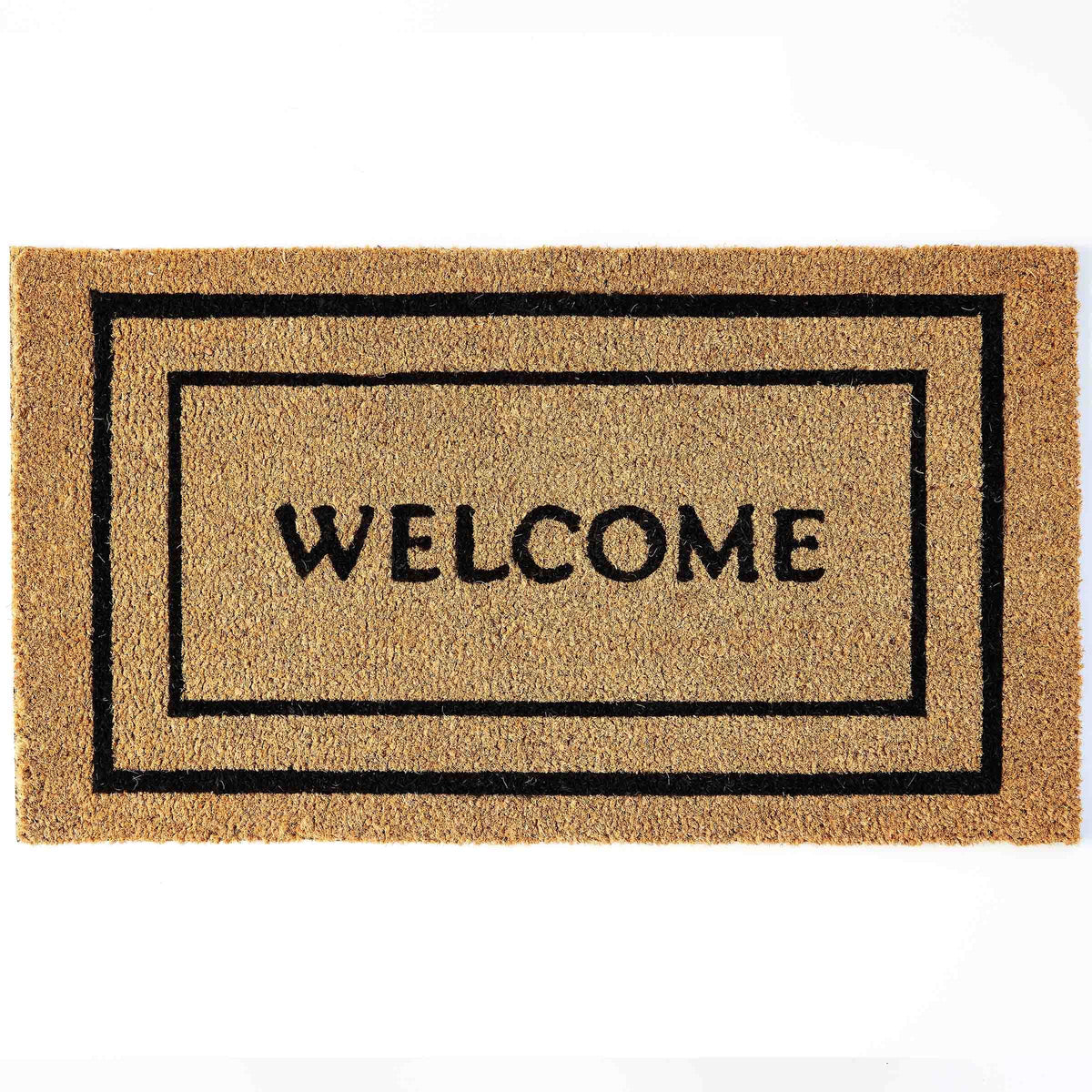 KANKUN Coco Coir Door Mat with Heavy Duty Backing, Welcome Doormat (17" x 30"), Doormat Entrance (Plain - 1Pack)