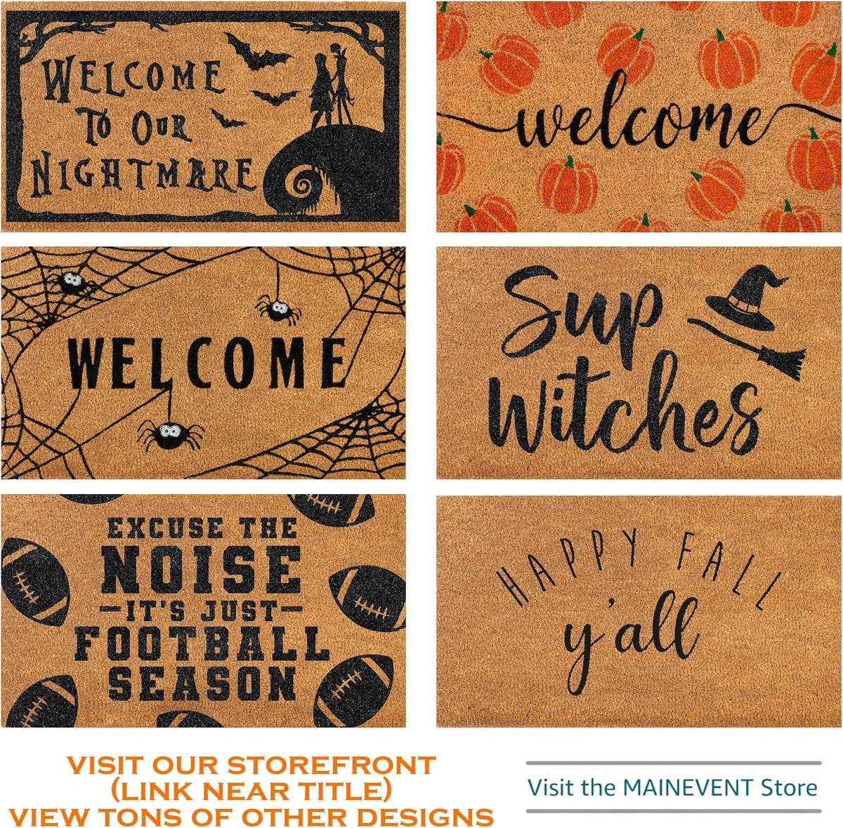 Hey There Pumpkin Door Mat 30x17 Inch, Hello Pumpkin Welcome Mat Coir Fall