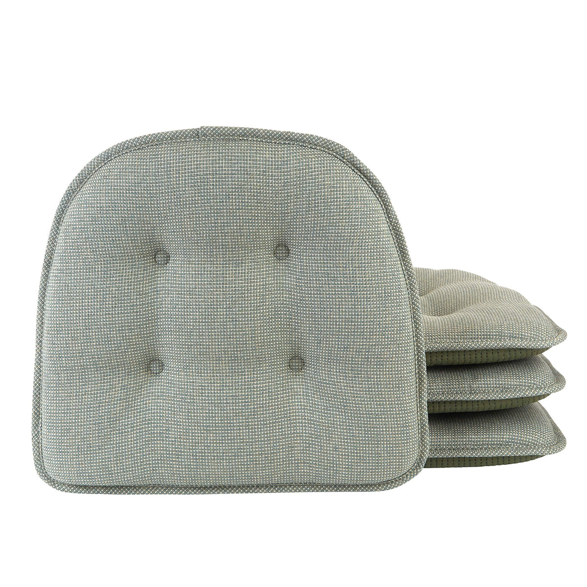 Non-Slip Chair Cushions, Assembled in USA, U-Shaped Skid-Proof Seat Pads for Dining Room, Kitchen, Office, 15"x16"